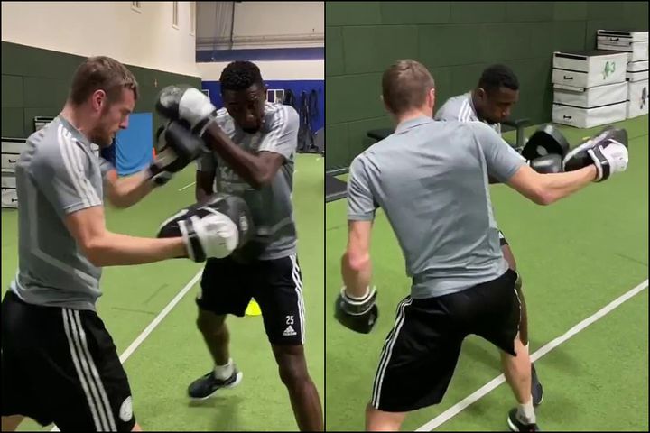 Vardy boks eldivenlerini giydi, Ndidi'yi yere serdi