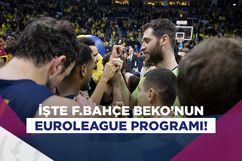 İşte Fenerbahçe Beko'nun EuroLeague maç programı...